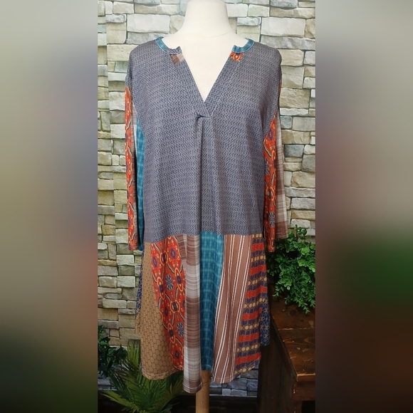Azalea By Firmiana Dresses & Skirts - Azalea By Firmiana Women's 3X Patchwork Dress Cottagecore